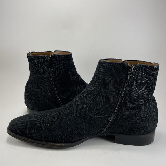 Mezlan Spain Black Suede Jodhpur Chelsea Boots Buckle Detailed Mens Size 10 M main image 10